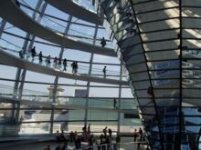Berliner Reichstagsgebäude - in der Glaskuppel