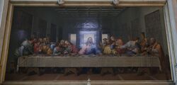 Das letzte Abendmahl (Wandmosaik von Giacomo Raffaelli 1805–1814) · Wien · Minoritenkirche · ohne künstliche Beleuchtung am 12.12.2025