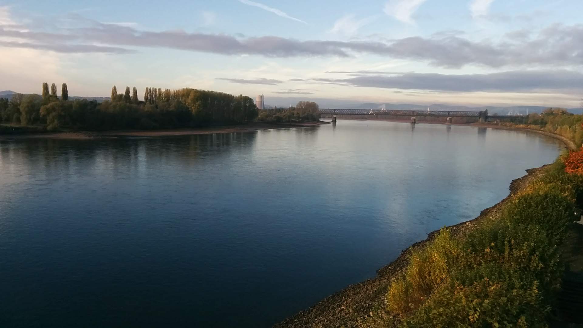 Der Rhein bei Neuwied-Engers · 28. Oktober 2017 · Abendstimmung