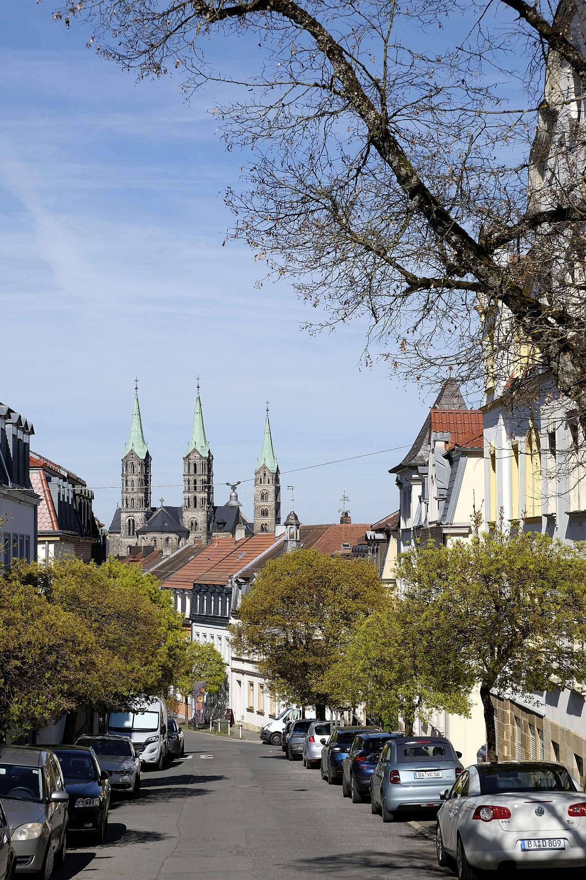 Dom zu Bamberg · Von der Altenburger Str. Höhe Haus Nr. 52